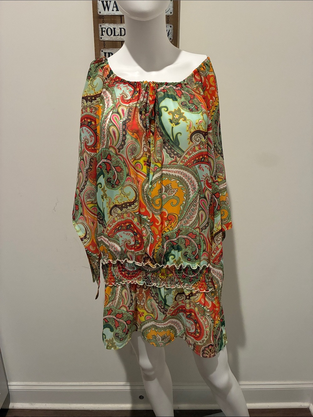 Women’s Paisley Swim Cover-Up Dress